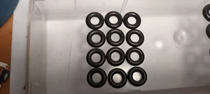 DINKY TOYS (12) TYRES, 15mm  SMOOTH BLACK, suit 50`s cars, trucks buses & vans - Picture 1 of 1