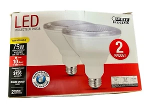 LED 75W Bulb Set Of 2. PAR38 Flood - Picture 1 of 2