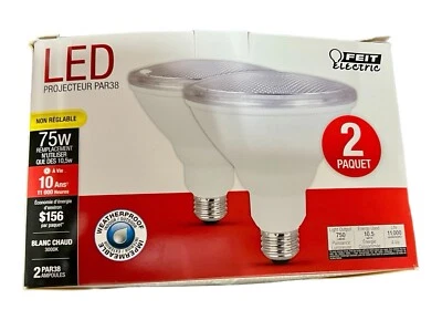 LED 75W Bulb Set Of 2. PAR38 Flood - Image 1 of 2
