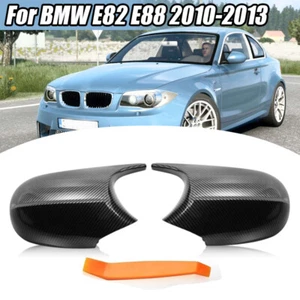Tapa de cubierta de espejo retrovisor lateral estilo M3 de fibra de carbono para BMW E82 E88 2010-2013 128i 135i - Imagen 1 de 11