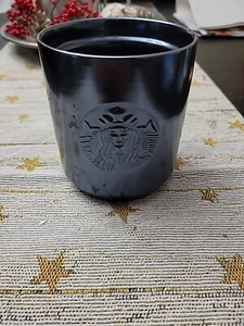 Starbucks 2020 Black Iridescent Mermaid Siren Logo Ceramic Tumbler Mug 8 oz - Picture 1 of 4