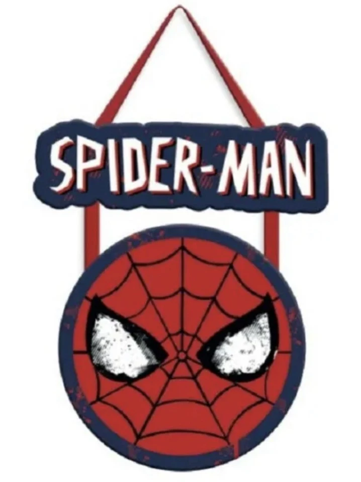 Marvel Spider-Man Hanging Wooden Sign Collectible 6.5” .5”