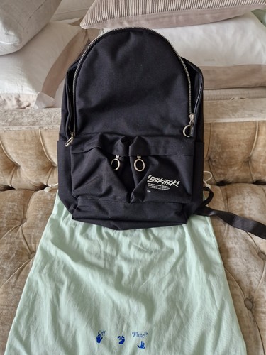OFF WHITE Zaino bianco nero spento ""zaino"" appena