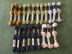 Lot Of 21 Vintage DMC Laine Colbert Tapestry Embroidery Wool 100% Virgin Wool - Picture 1 of 6