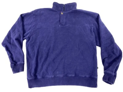 Suéter ORVIS Signature Collection Para Hombre Violeta 1/4 Cremallera Pullover a Presión Talla L Foto 1 de 4
