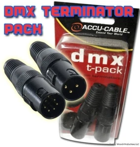 Accu-Cable 3-Pin and 5-Pin DMX Terminators T Pack - Picture 1 of 1