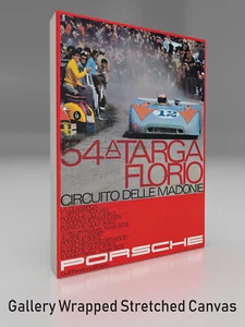 Póster Estirado Porsche 54 Targa Florio Delle Madonie Vintage Envolvido Galería - Imagen 1 de 2