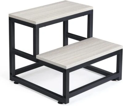 2 Tier Step Stools for Adults Kids, Heavy Duty Steel & Sturdy Wide Pedal, 500lb - Image 1 of 4