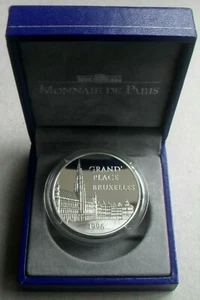 1996 FRANCE 15 EURO (100 FRANCS) SILVER PROOF GRAND PALACE BRUXELLES FREE π - Picture 1 of 6
