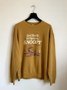 UNIQLO PEANUTS Vintage Books Snoopy and Woodstock Sweatshirt XL Extra Large NWT - Picture 1 of 12