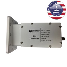 New Norsat 3120, C-Band PLL LNB 3.4 - 4.2 GHz ±5 kHz Stability F Type 75 Ohm
