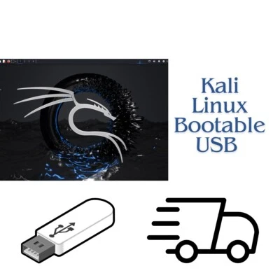 Kali Linux 2025.2 Bootable Live USB 64bit Ethical Hacking PenTest KaliLinux - Image 1 of 2