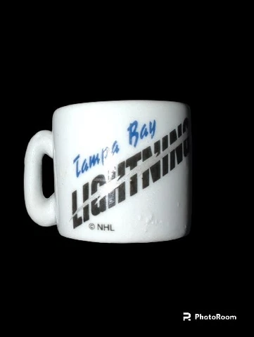 Tampa Bay Lightning Mini Ceramic Gumball Mug NHL Defects 1.25 Inches Small Cover