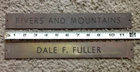 Two Vintage Brass Sign, Door Plaque Cover