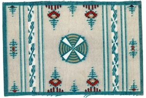 Tobacco Blanket Design 1900's flannel-felt 8"x5.5" cigar/cigarette premium  - Picture 1 of 2