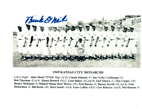 1949 KANSAS CITY MONARCHS  8X10 TEAM PHOTO NEGRO LEAGUE  O'NEIL FAC'S AUTO Cover
