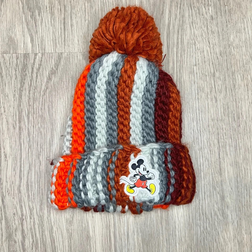 Новый Disney Jr Микки Маус ребенка ясельного возраста размер 2T-5T в полоску Beanie/шляпа только - Изображение 1 из 4