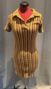 Urban Outfitters Retro Knit Polo Dress, Size S- 70s Inspired - Picture 1 of 7