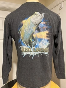 Reel Legends Tarpon Men's T-shirt Long Sleeves Large Gray - Picture 1 of 8