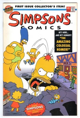 Simpsons Comics #1 Very Fine Plus 8.5 1st Issue Simpsons Bongo With Poster - Image 1 of 2