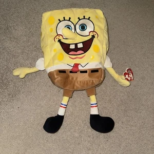 SPONGEBOB SQUARE PANTS 2012 TY BEANIE Discontinued Large - Picture 1 of 7