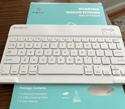 Fintie Ultrathin Wireless Bluetooth Keyboard Ultra-Slim  For IOS PC Tablet - Image 1 of 4