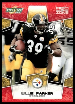 2008 Score #249 Willie Parker Red Zone #/100 - Image 1 of 2
