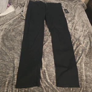 7 For All Mankind Herrenjeans 38 x 34 schwarz schlank Luxus Sport Stretch Denim 198 $ - Bild 1 von 16