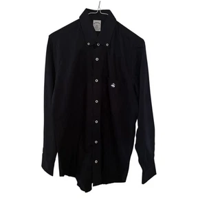 Brooks Brothers Regent Non Iron Black Button Up Shirt Men Sz Small Long Sleeve - Picture 1 of 12