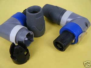 1x 4 Pole Male Right Angle Cable Connector Adapter 4 Speakon Speaker Amplifier - Picture 1 of 1