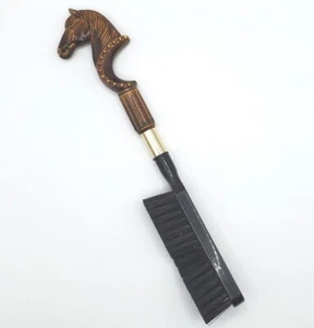 Vintage Horse Head Brush Carved Wood Handle Decorative Home Decor - Picture 1 of 6