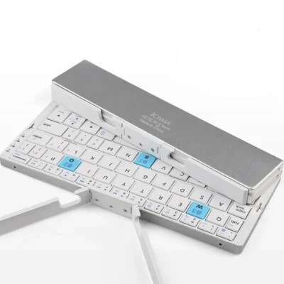 BOW Mini Folding Bluetooth Keyboard Wireless Keypad Support3 Devices with Stand - Image 1 of 4