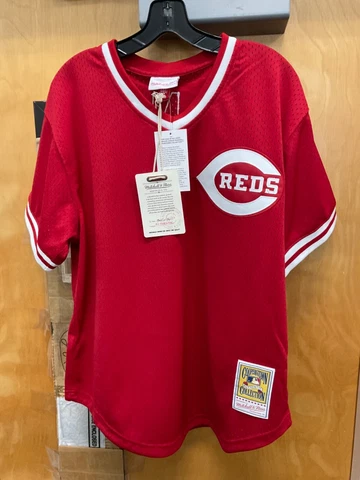 New Johnny Bench Cincinnati Reds authentic batting practice jersey. Adult XL Cover