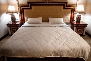 Karakum Camel Wool Comforter Blanket, Winter Queen King Cover Quilt Duvet 87x79 - Picture 1 of 16