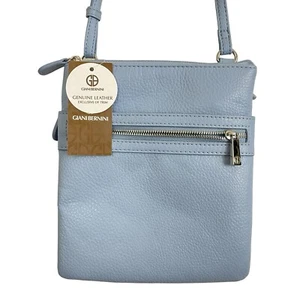 Giani Bernini Softy Core Leather Crossbody Bag Chambray Blue $74 - Picture 1 of 6