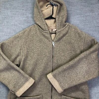 Chaqueta polar Woolrich de colección para mujer L Sherpa forrada con cremallera con capucha hecha en EE. UU. Foto 1 de 4