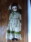 Vintage Price Products 15" Porcelain Doll In Calico Dress No 2711 Original Box