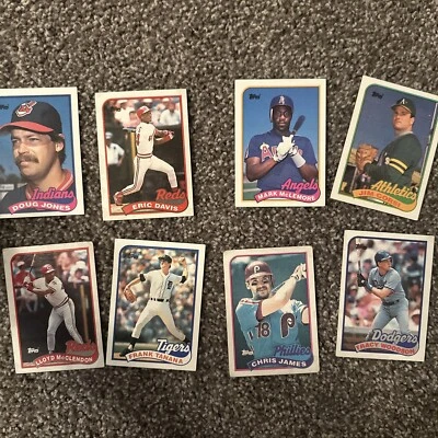 8 1989 Topps Cards Jim Corsi, Lloyd McClendon, Chris James, Tracy Woodson, etc. - Image 1 of 4