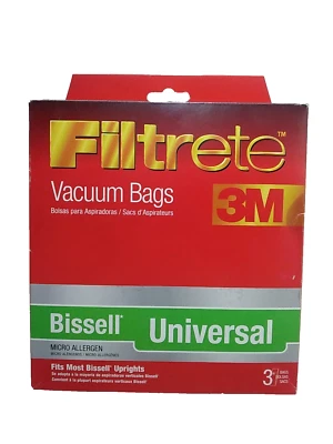 3M Filtrete Vacuum Bags ~Fits Most Bissell Uprights ~Universal ~3 Count - Image 1 of 3