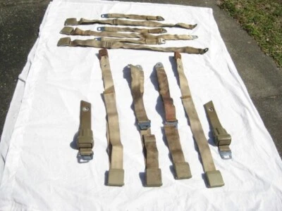 MOPAR VINTAGE 1969 DODGE DART GTS OEM BUCKET SEAT BELT SET IN GOLD (CHAMPAGNE) ! - Image 1 of 4