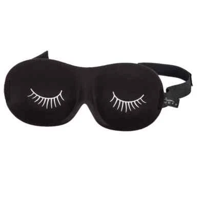 Ultralight Contoured Travel And Sleep Mask - Black & White Eyelashes - Image 1 of 4