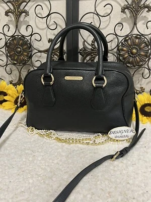 Authentic MICHAEL KORS Bedford Boston Black Leather Satchel VGC! - Image 1 of 4