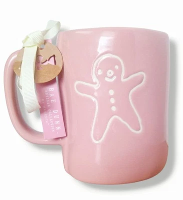 Pink Gingerbread Men Mug Pink Candy Taza Hermosa Rae Dunn Decoracion Cocina - Image 1 of 4