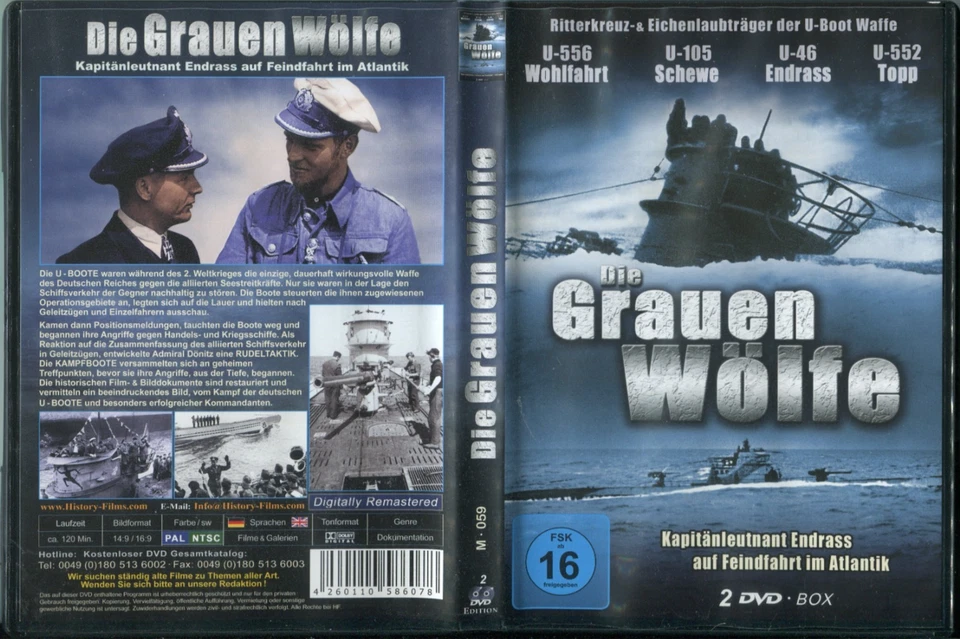 Graue Wölfe - Deutsche U-Boote im 2. Weltkrieg - Das Boot - Die Grauen Wölfe DVD - Bild 1 von 1