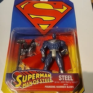 Superman Man Of Steel Steel aka John Henry Irons With Pounding Hammer Blows - Picture 1 of 2