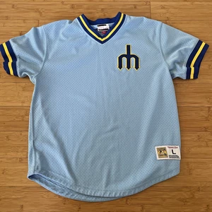 Camiseta de béisbol Mitchell & Ness - Marineros talla L - Colección Cooperstown - Imagen 1 de 10
