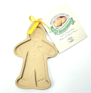 Brown Bag Mold Gingerbread Man Cookie Art Craft 1992 Christmas VTG Recipe Book - Picture 1 of 9
