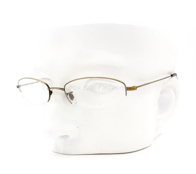 Oliver Peoples OV 668 AG Semi Rimless Eyeglasses Glasses Antique Gold 49mm Small - Image 1 of 4