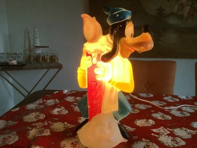 RARO Molde Soplado Vintage Empire Walt Disney - Vela Goofy de Navidad Iluminada Foto 1 de 4