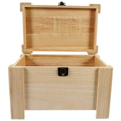  Tisane Cofanetto Piccola Cassapanca in Legno Contenitore Per Tè Foglie Sfuse - Immagine 1 di 4